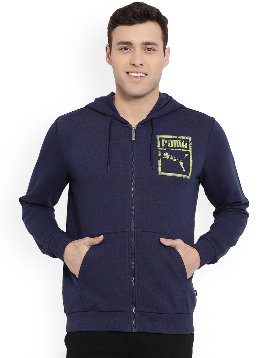 

Puma Men Blue Printed Bomber Track Jacket