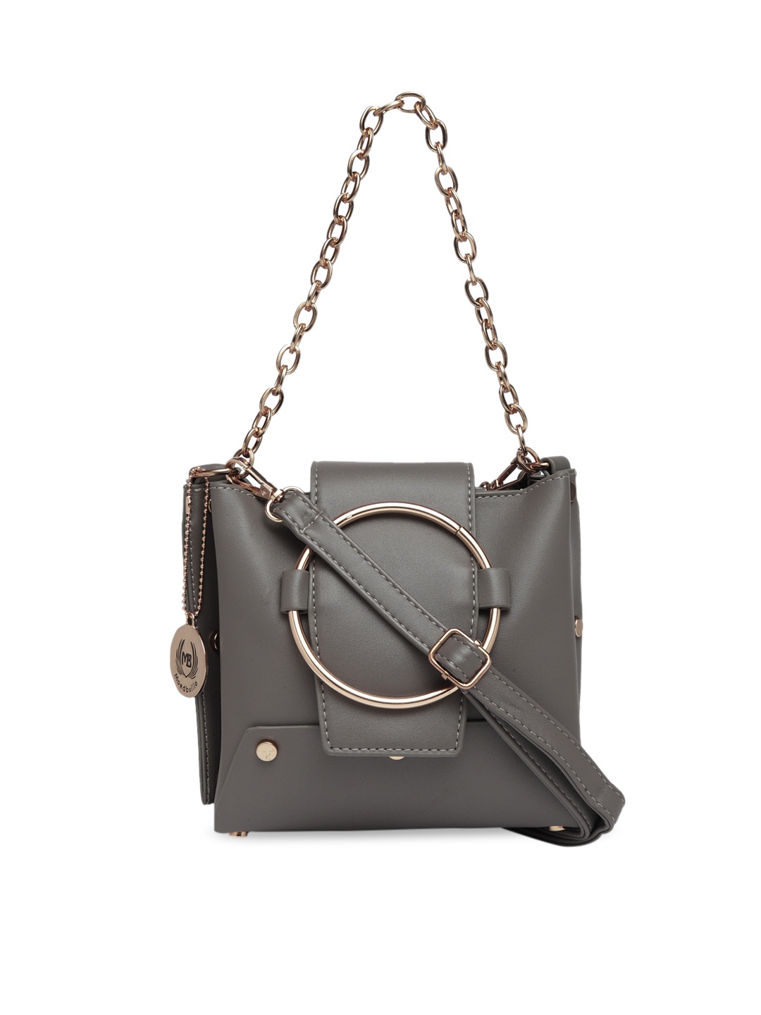 

Moedbuille Grey Solid Sling Bag