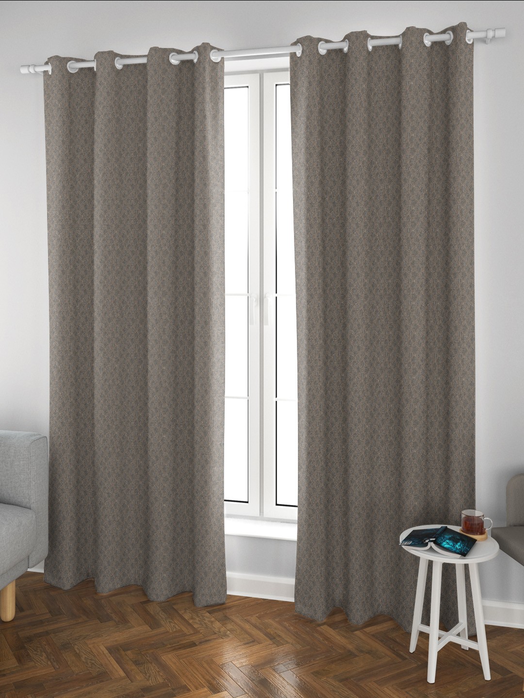 

DDecor Charcoal Single Window Curtains