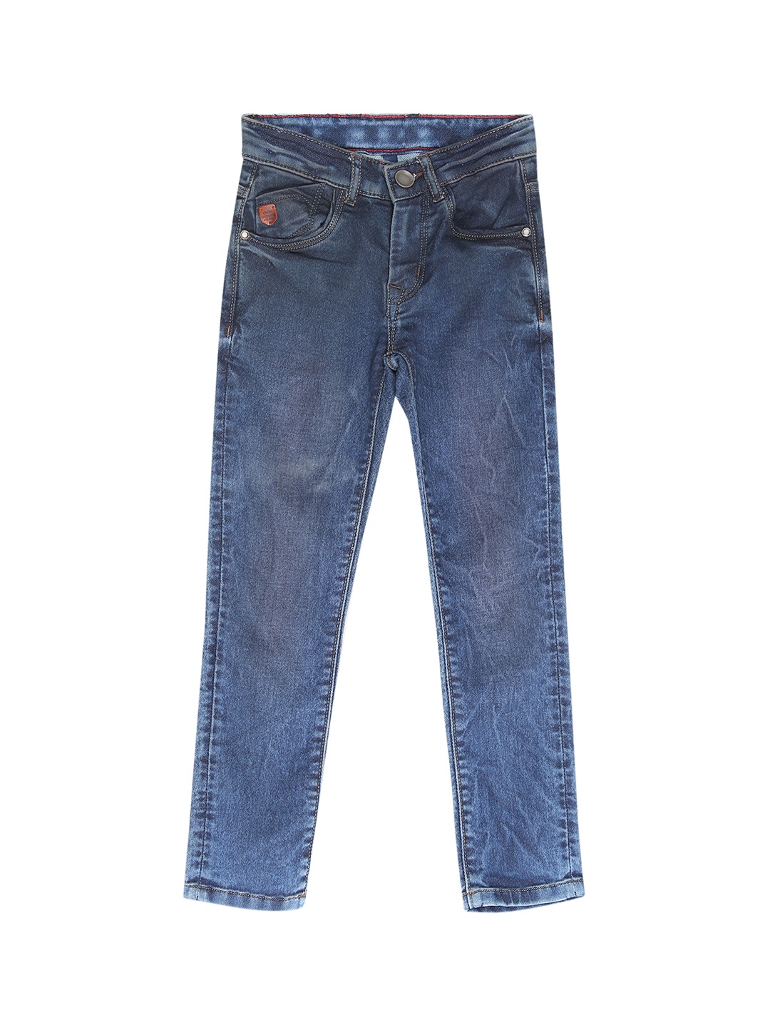 

Blue Giraffe Boys Blue Slim Fit Mid-Rise Clean Look Stretchable Jeans
