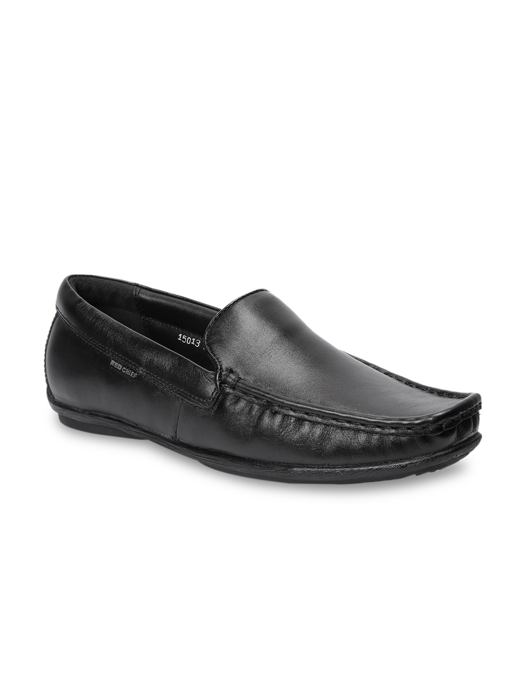 

Red Chief Men Black Leather Loafers