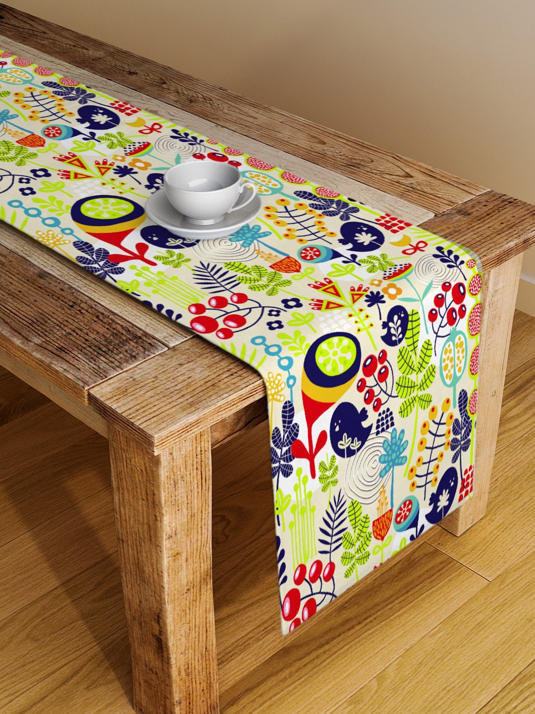 Alina decor Off-White Quirky Table Runner
