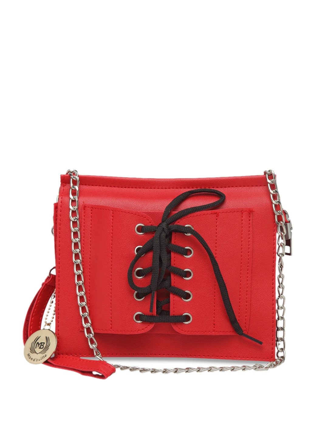 

Moedbuille Red Solid Sling Bag