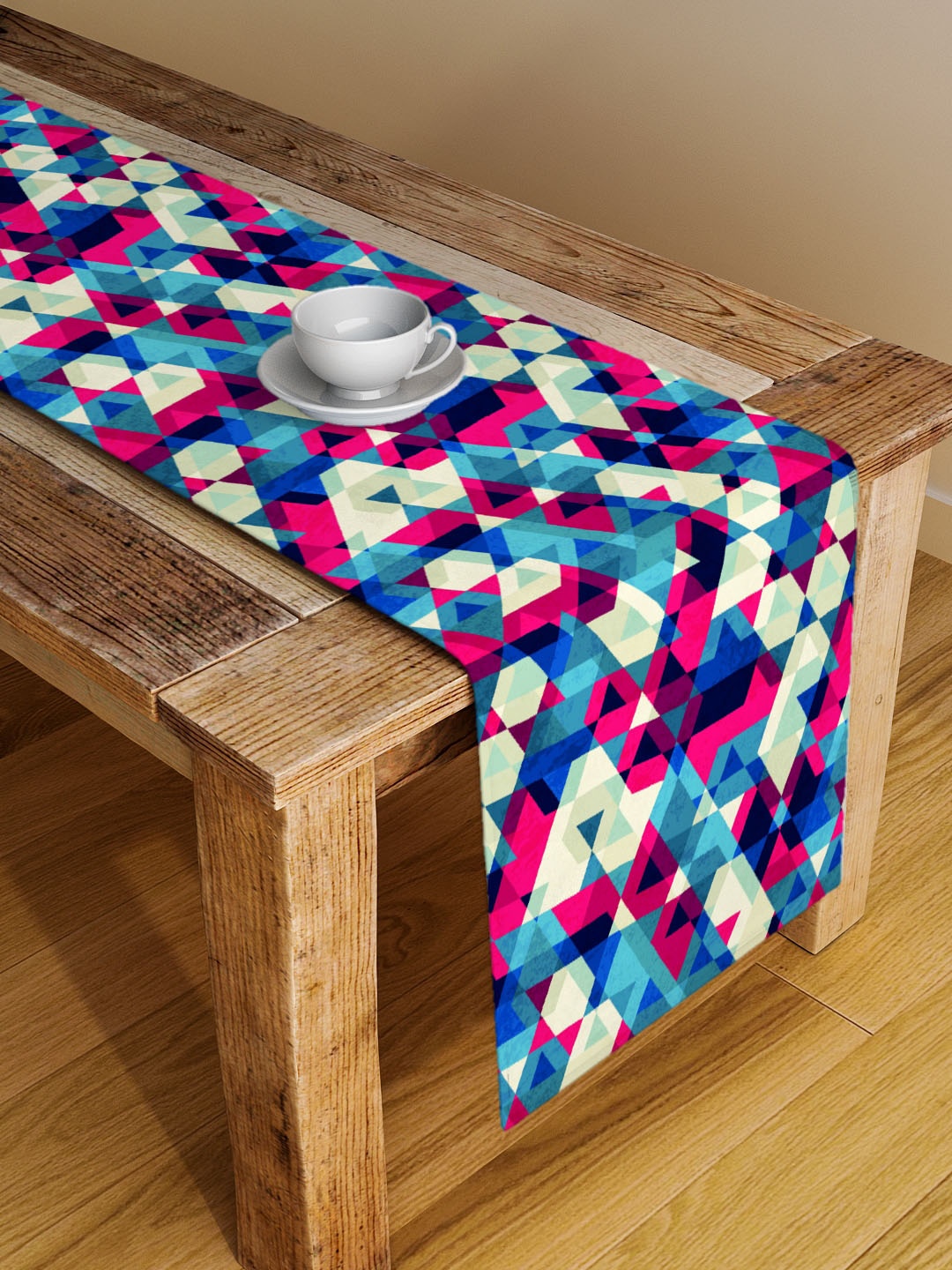 

Alina decor Multicoloured Geometric Table Runner, Multi