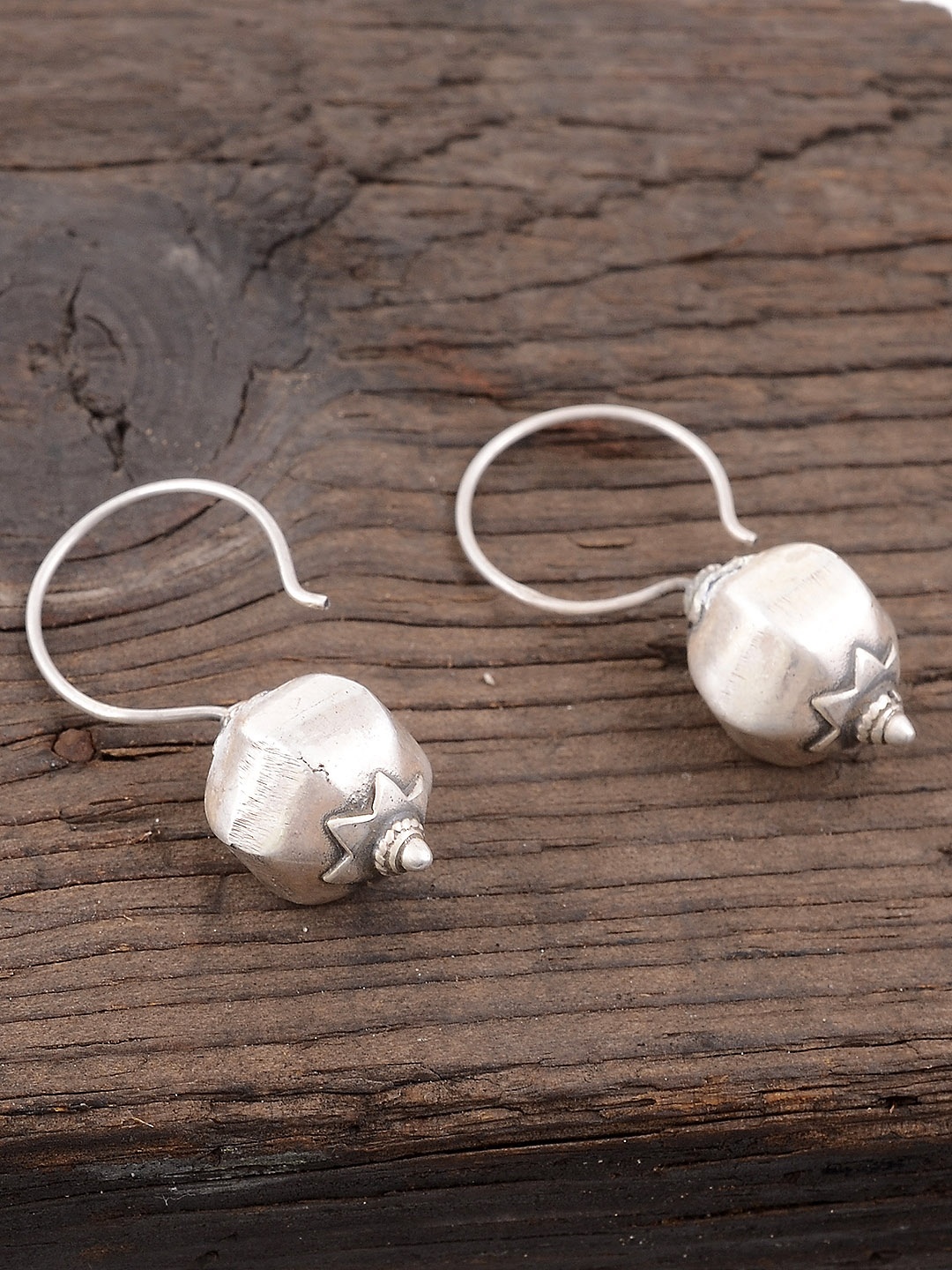 

Silvermerc Designs Silver-Plated Oxidised Classic Drop Earrings