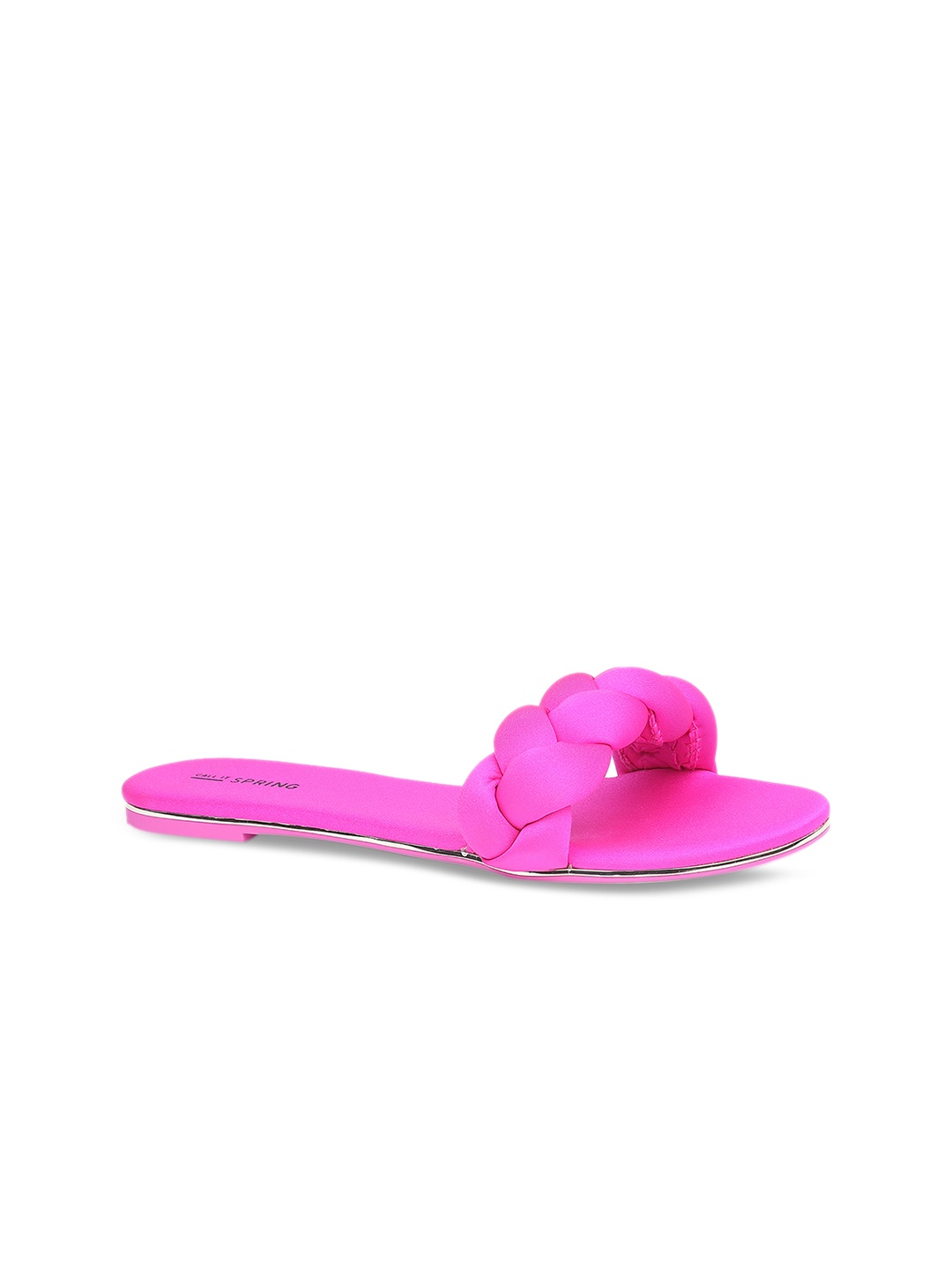 

Call It Spring Women Pink Solid Synthetic Open Toe Flats
