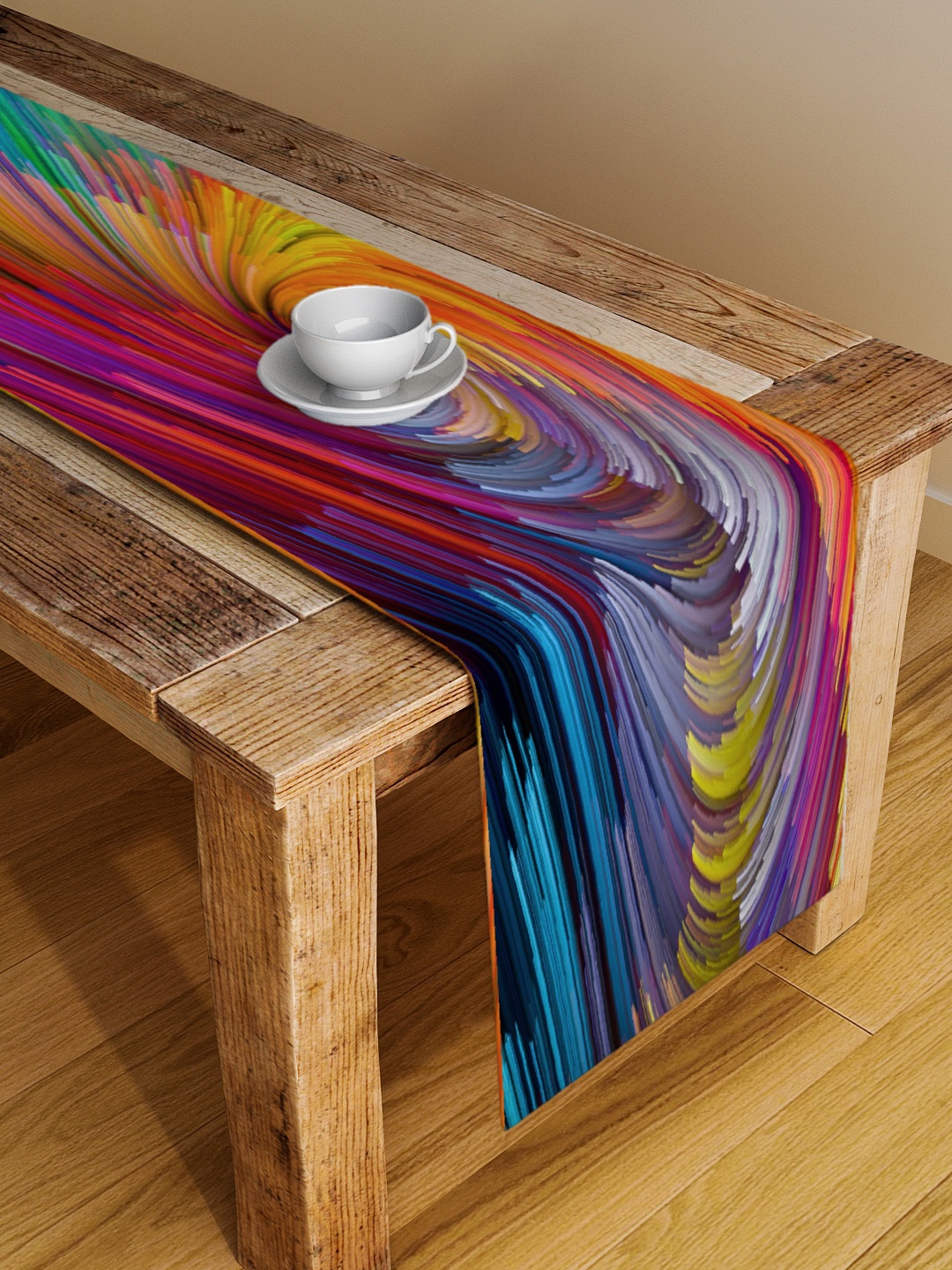 

Alina decor Multicoloured Abstract Table Runner, Multi