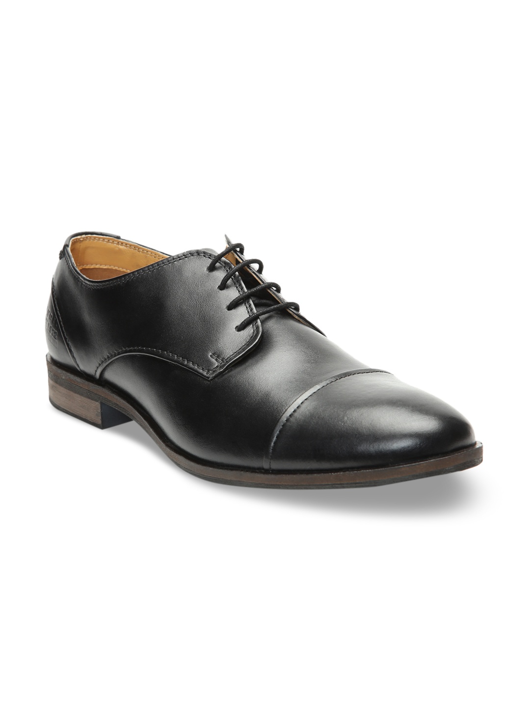 

Bugatti Men Black Leather Formal Derbys