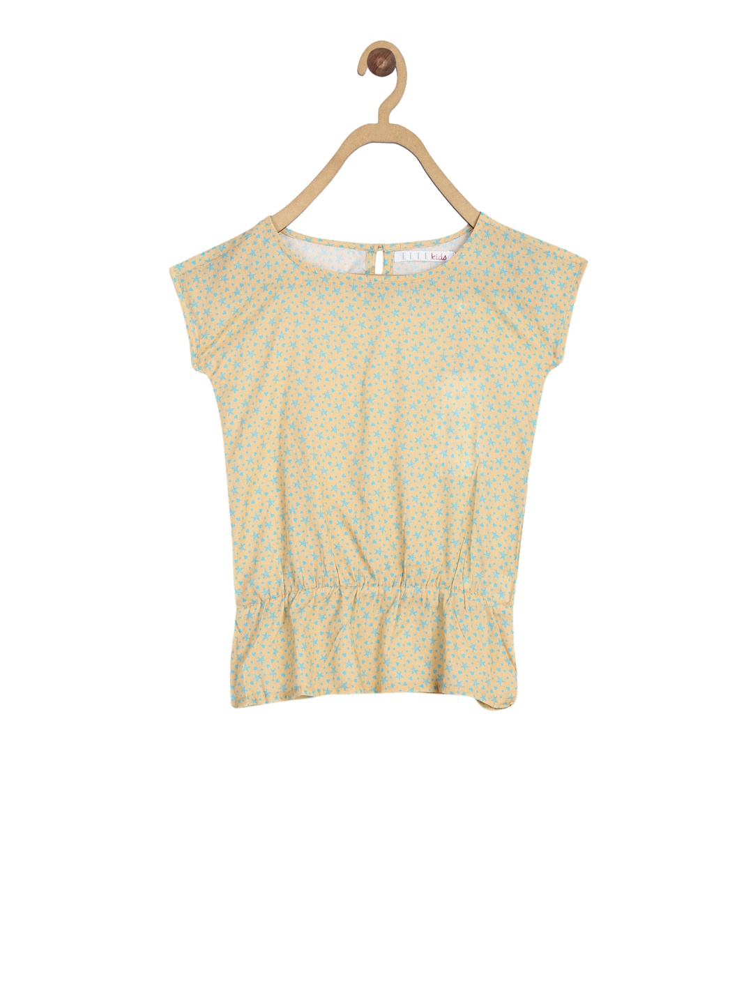 

ELLE Girls Yellow Printed Blouson Top