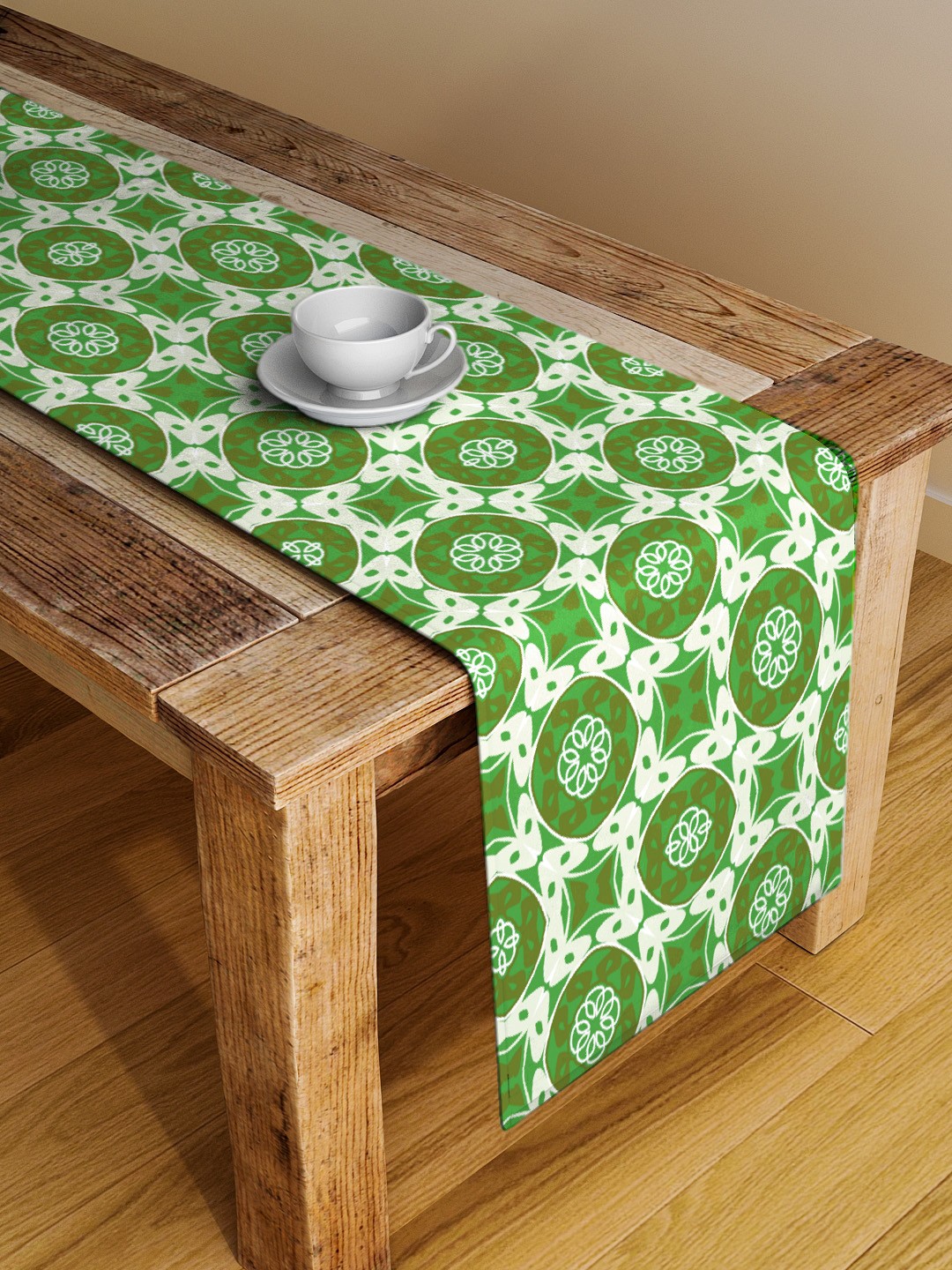 

Alina decor Green Ethnic Table Runner