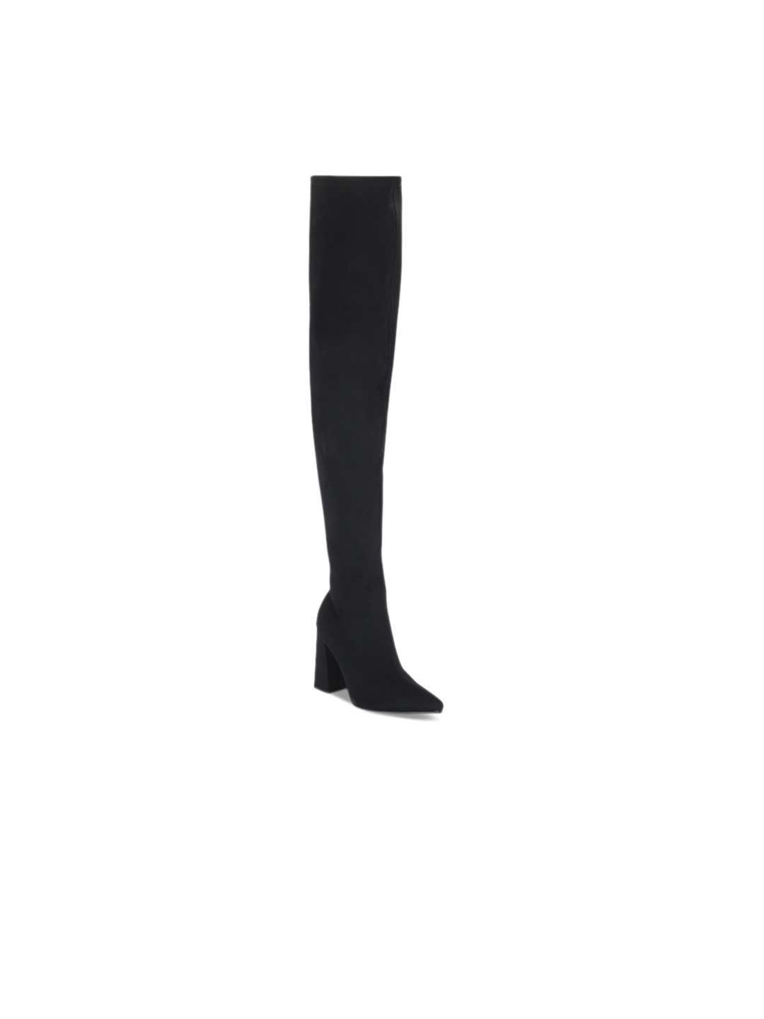 Truffle Collection Women Black Solid Heeled Boots