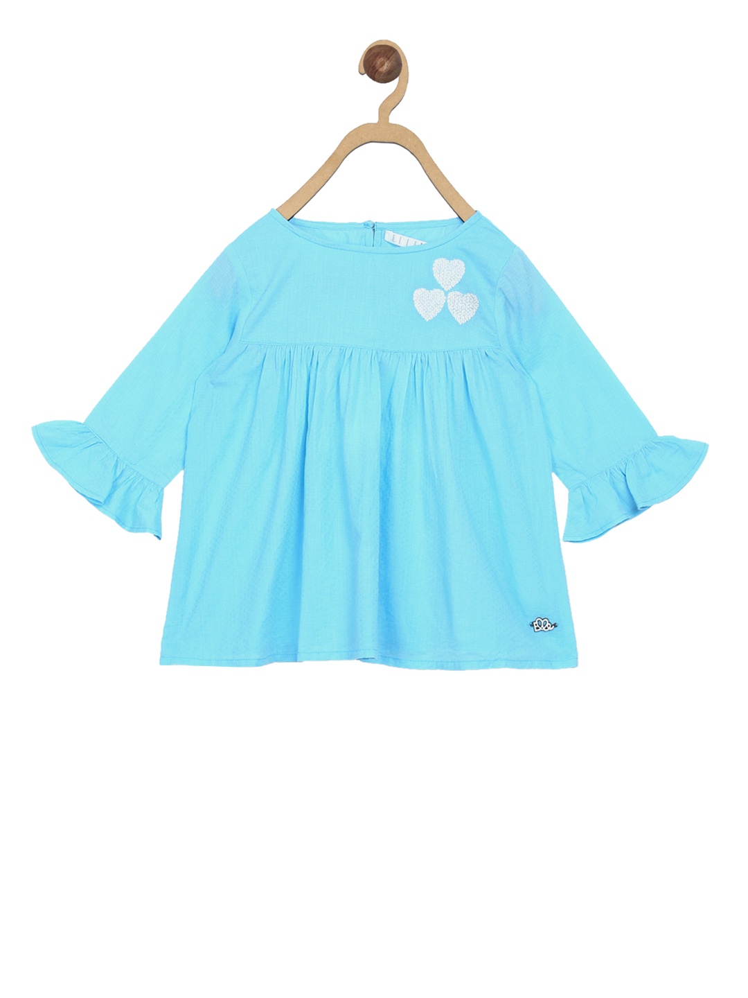 

ELLE Girls Blue Printed A-Line Top