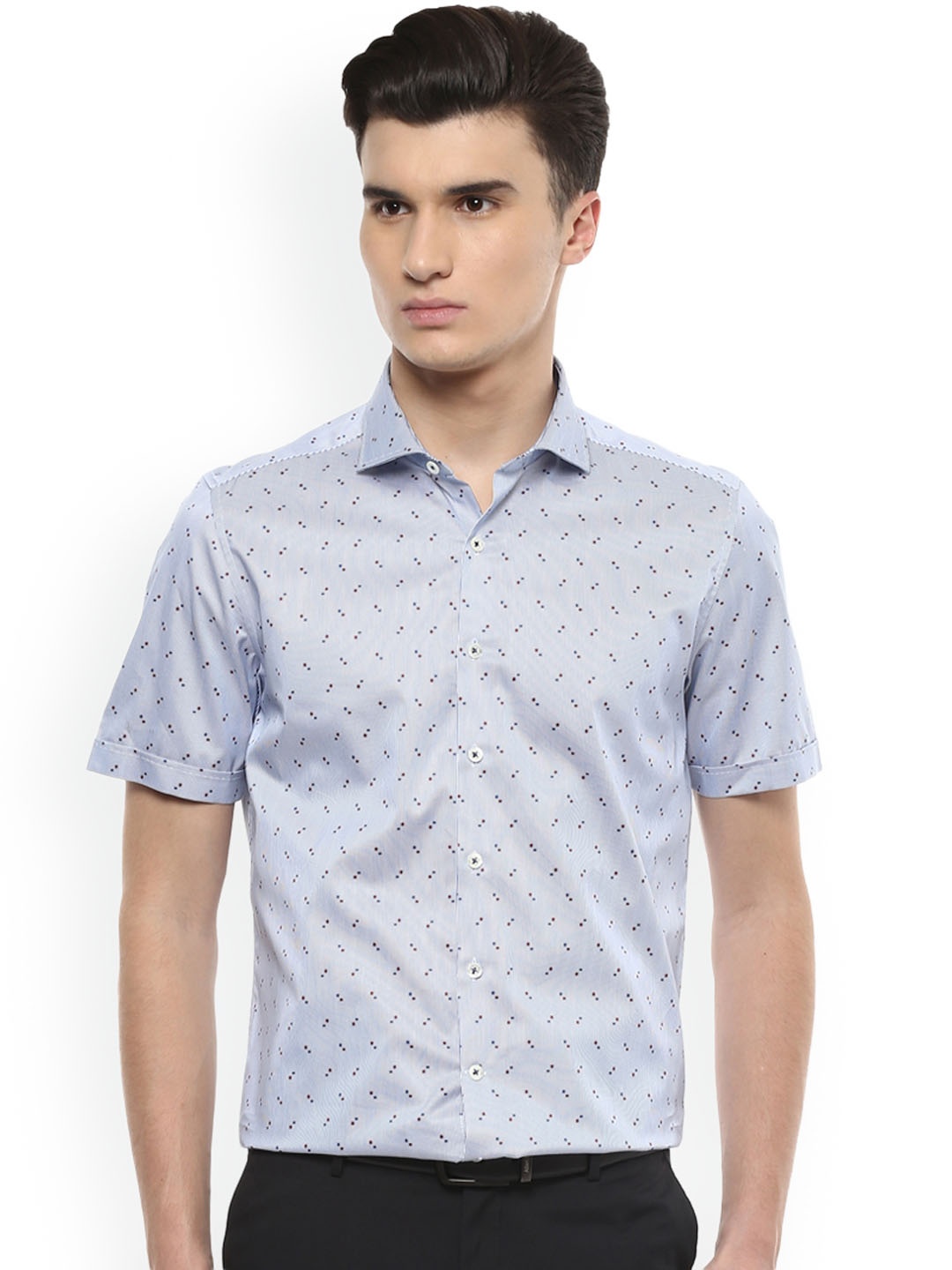 

SIMON CARTER LONDON Men Blue Slim Fit Striped Casual Shirt