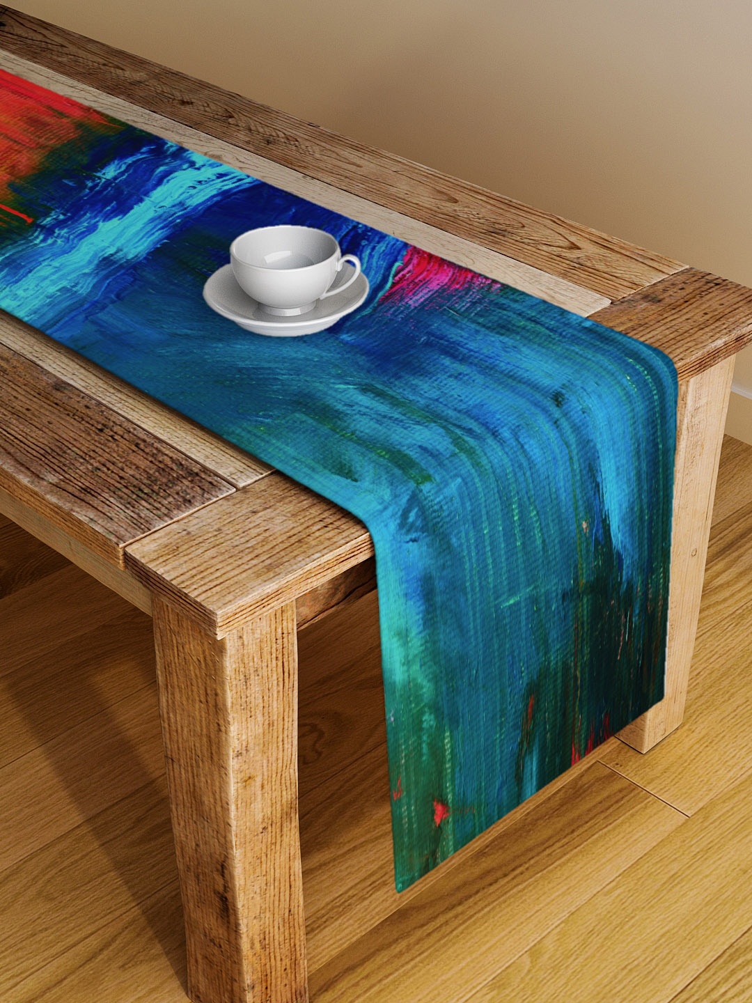 Alina decor Multicoloured Abstract Table Runner, Multi