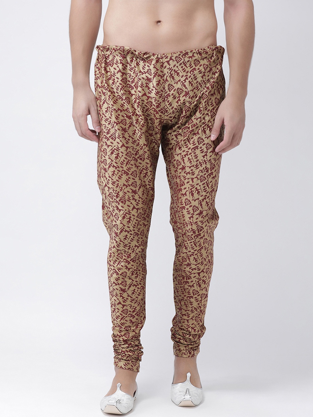 

DEYANN Men Brown Printed Churidar