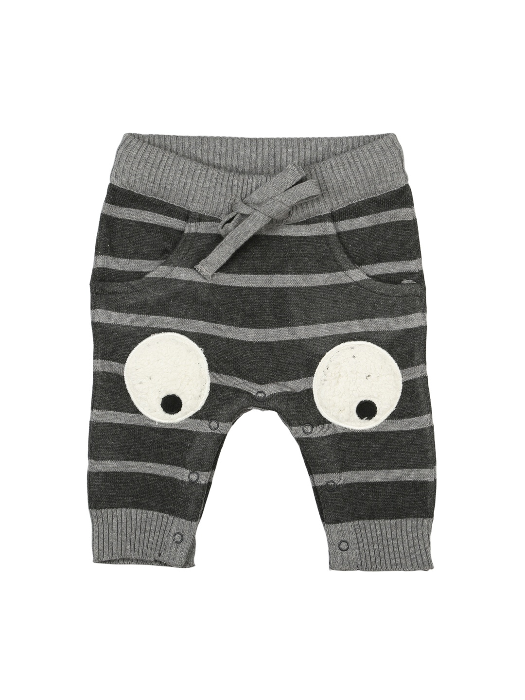 

Mee Mee Boys Grey Striped Ankle-Length Leggings