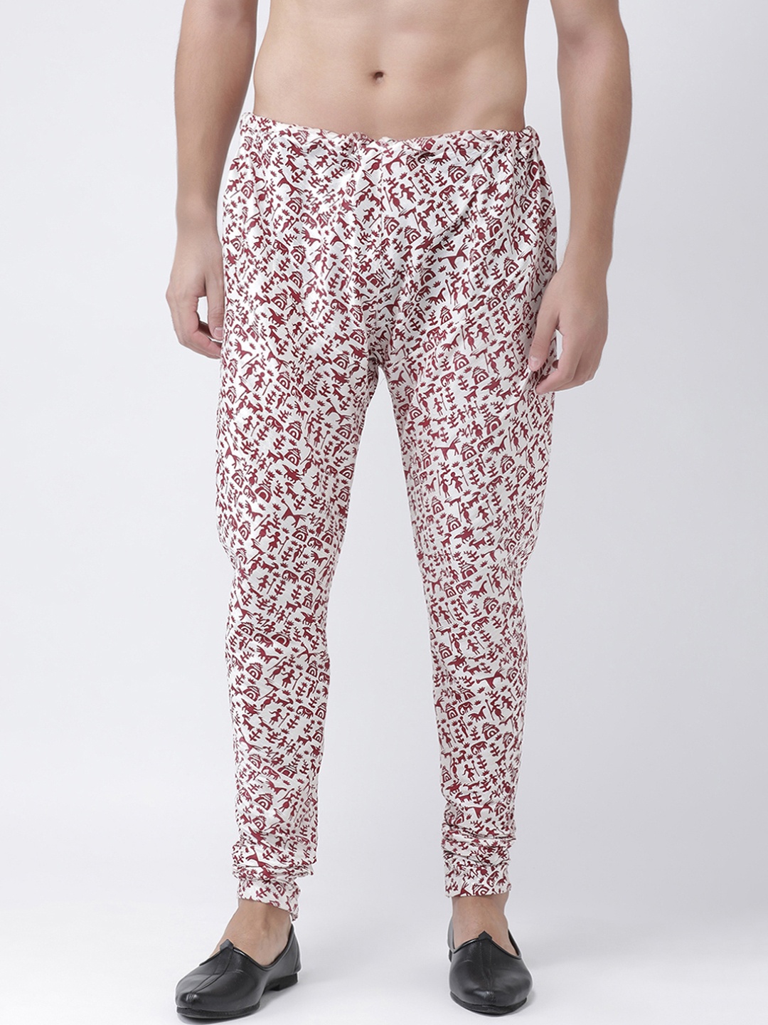 

DEYANN Men Off-White Printed Churidar