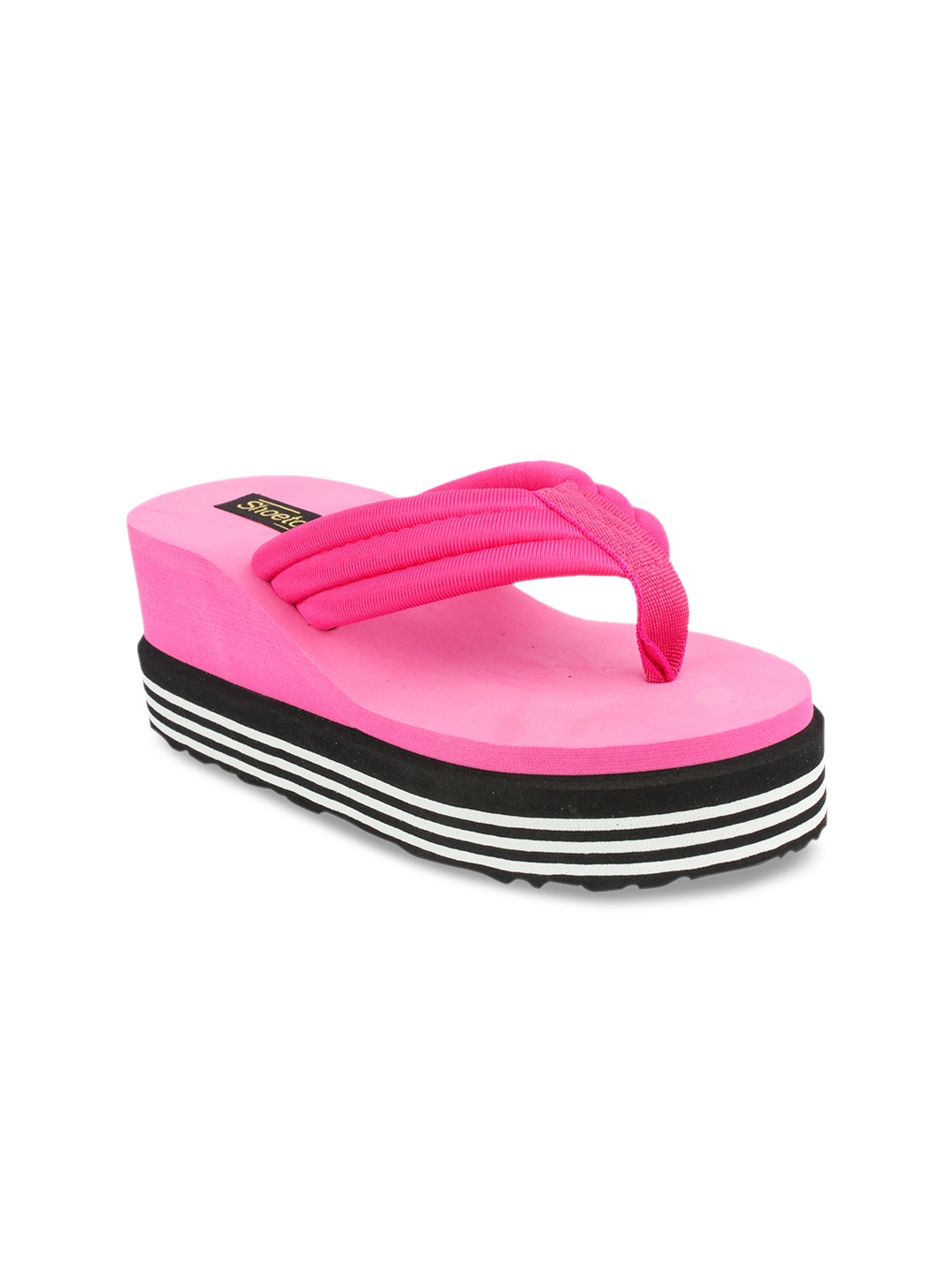 

Shoetopia Women Pink Solid Sandals
