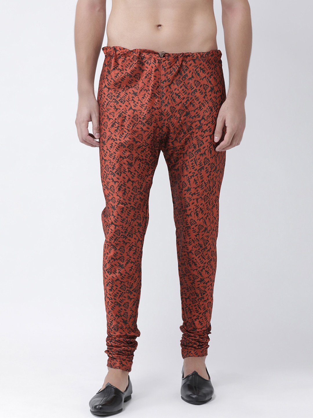 

DEYANN Men Orange Printed Churidar