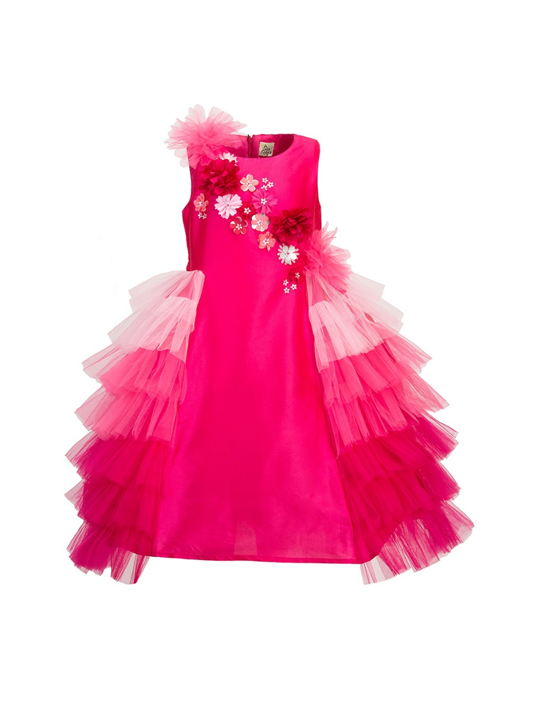 

A Little Fable Girls Pink Pinwheel Gown
