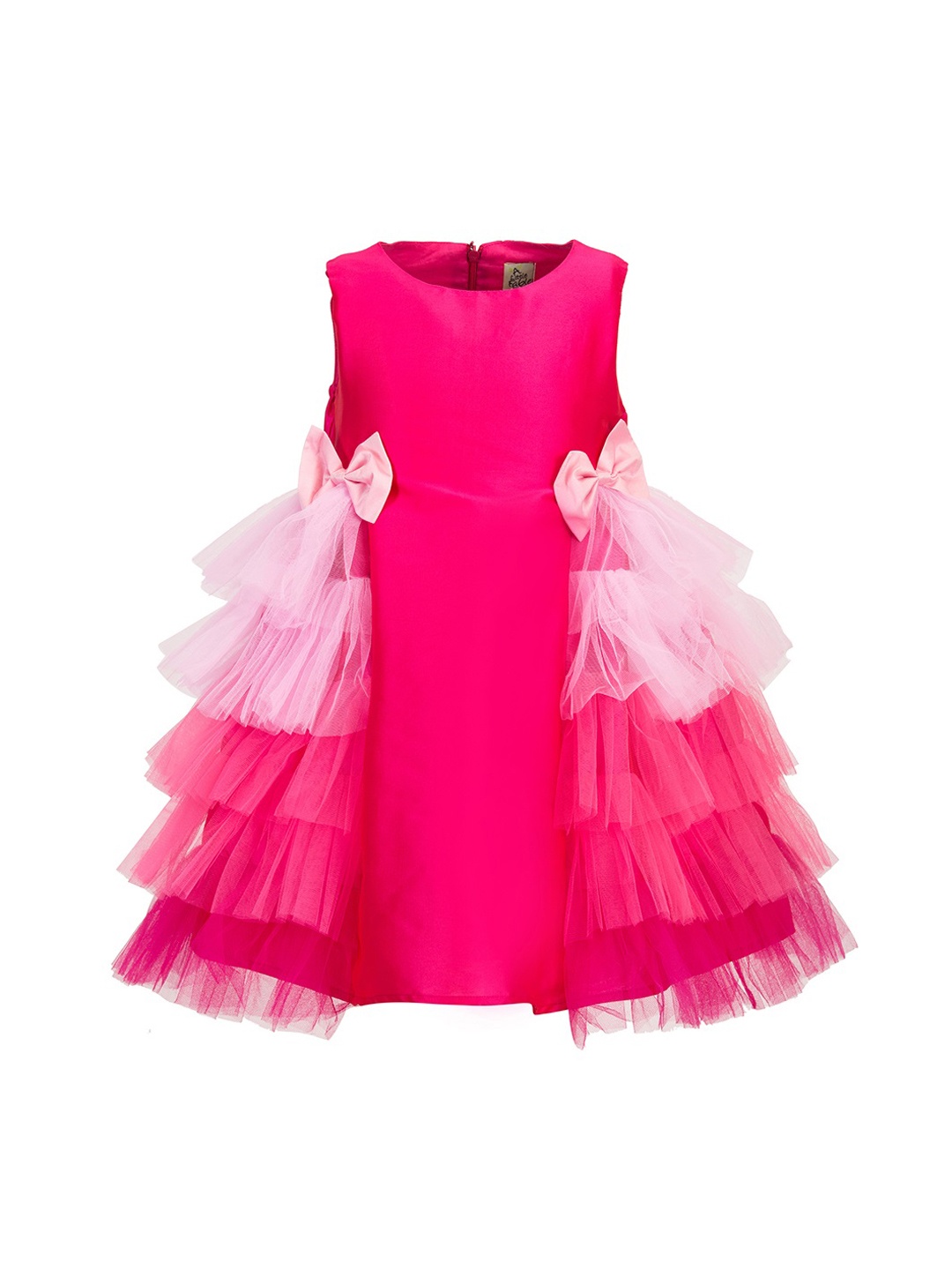 

A Little Fable Girls Pink Shaded Deep Bloom Dress