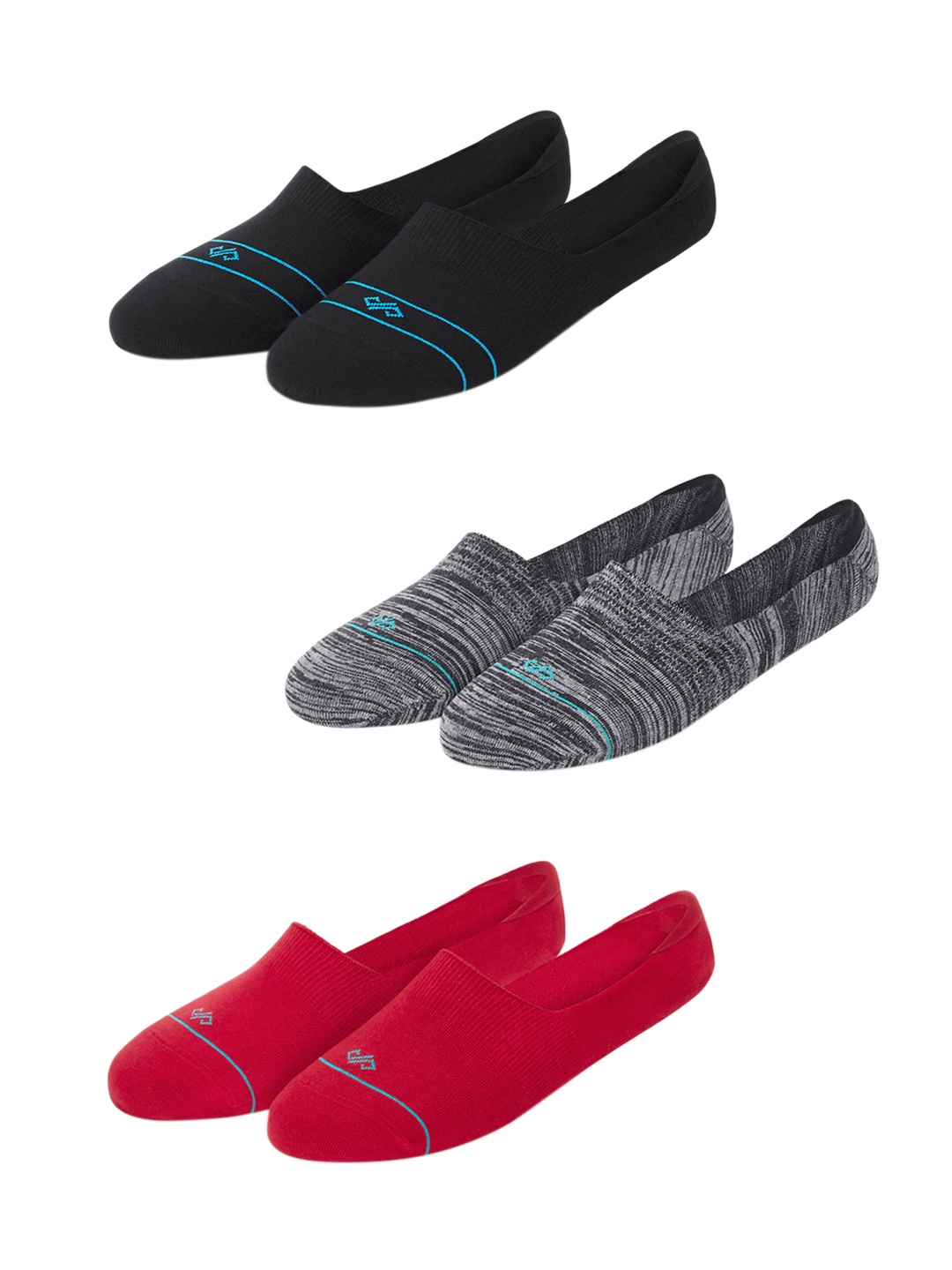 

Dynamocks Unisex Pack of 3 Shoe liners, Black