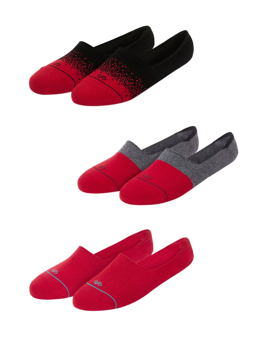 

Dynamocks Unisex Pack Of 3 Pairs of Shoe Liners, Red