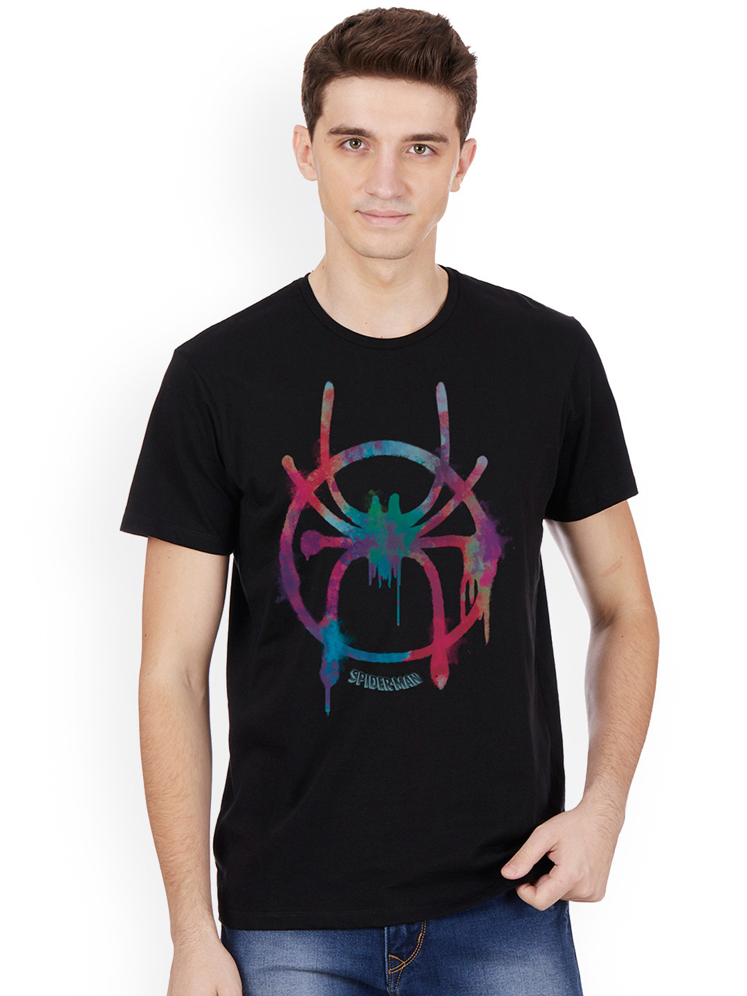 

Free Authority Spiderman featured Black Tshirt for Men