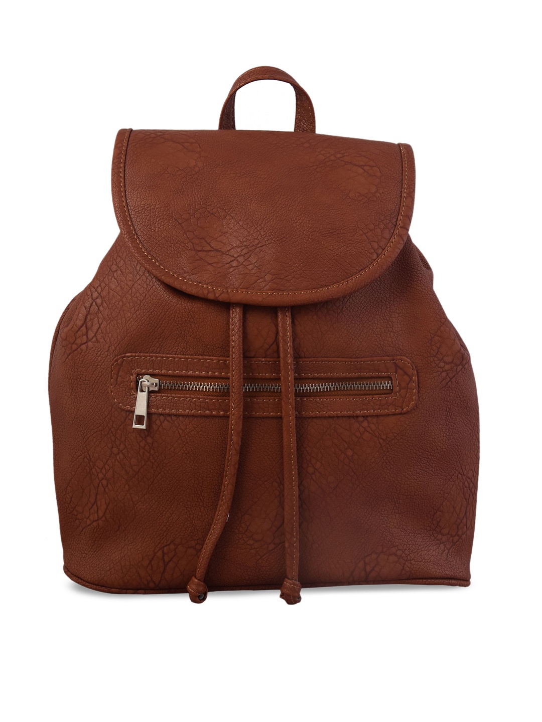 

Lychee bags Women Brown Textured Backpack