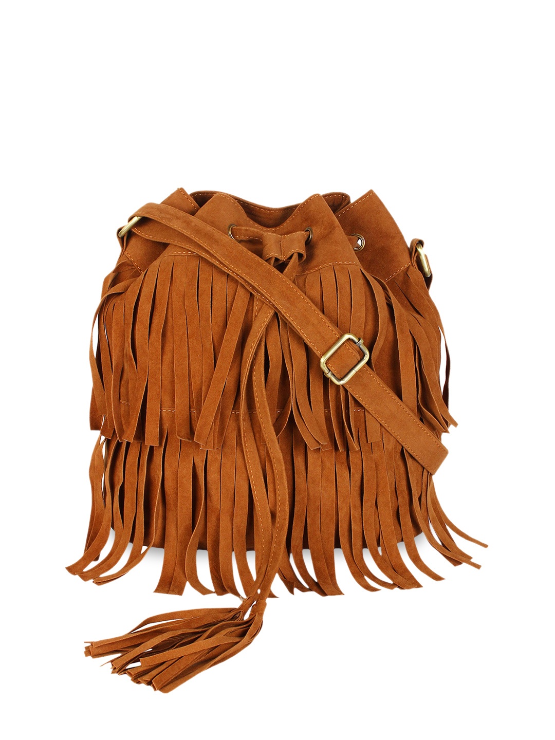 

Lychee bags Tan Solid Sling Bag