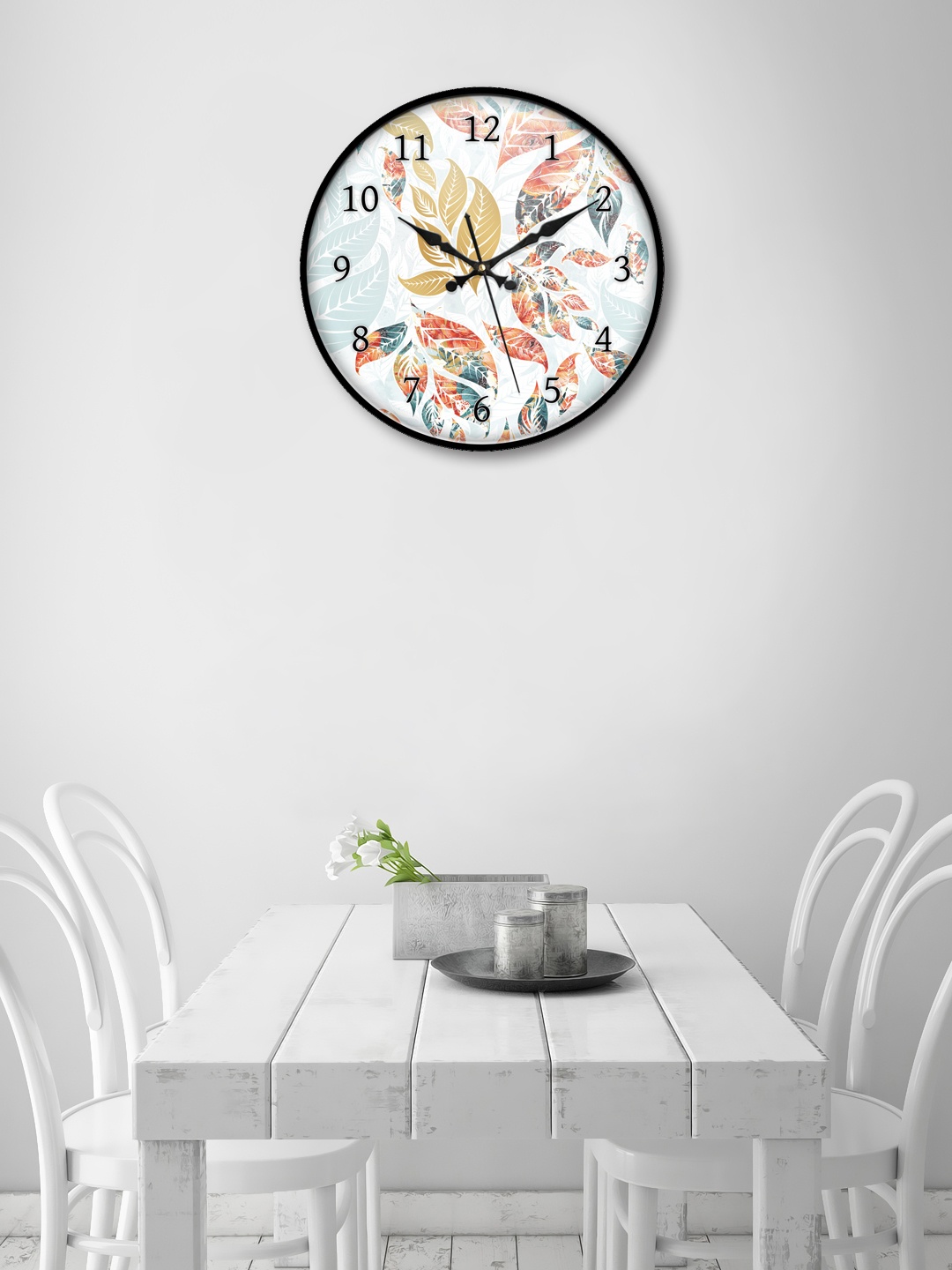 

999Store Multicoloured Round Printed Analogue Wall Clock, Multi