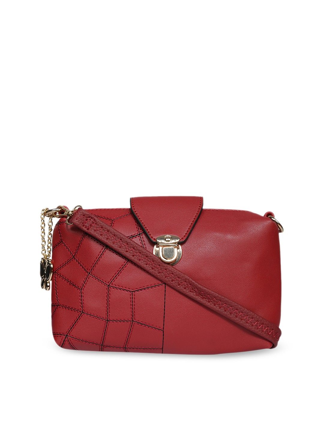 

Butterflies Red Solid Sling Bag