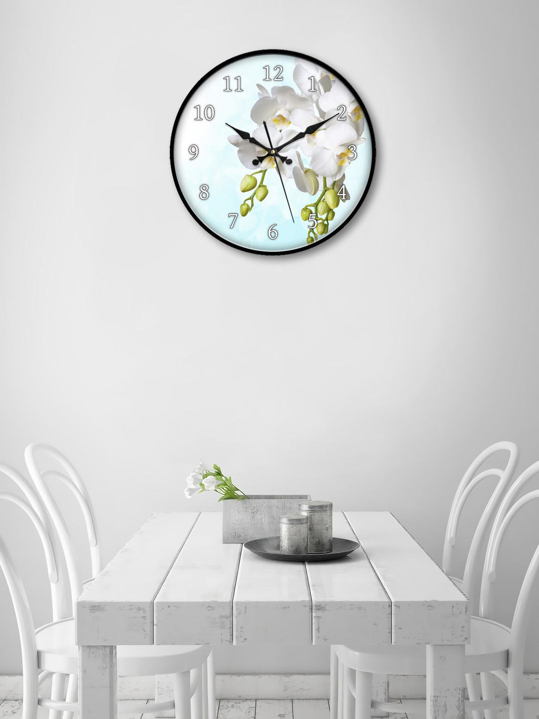 

999Store Blue Round Printed Analogue Wall Clock
