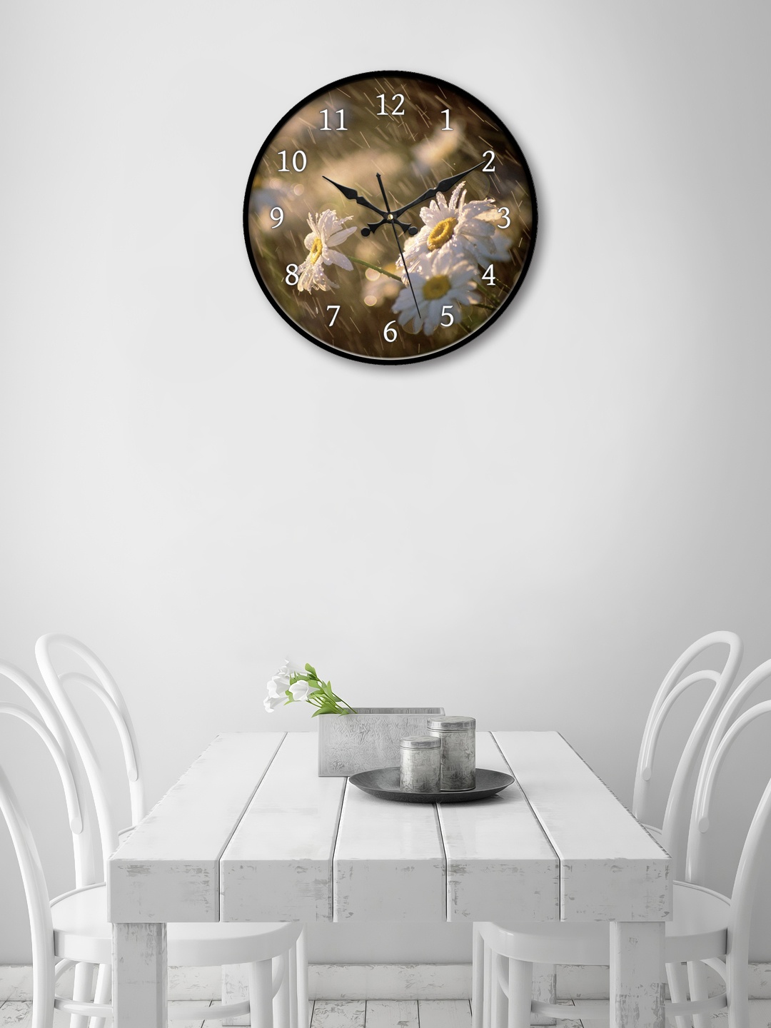 

999Store Multicoloured Round Printed Analogue Wall Clock, Multi