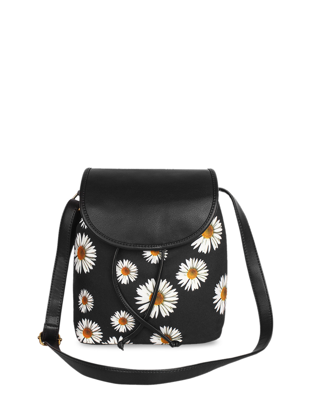 

Lychee bags Black Printed Sling Bag