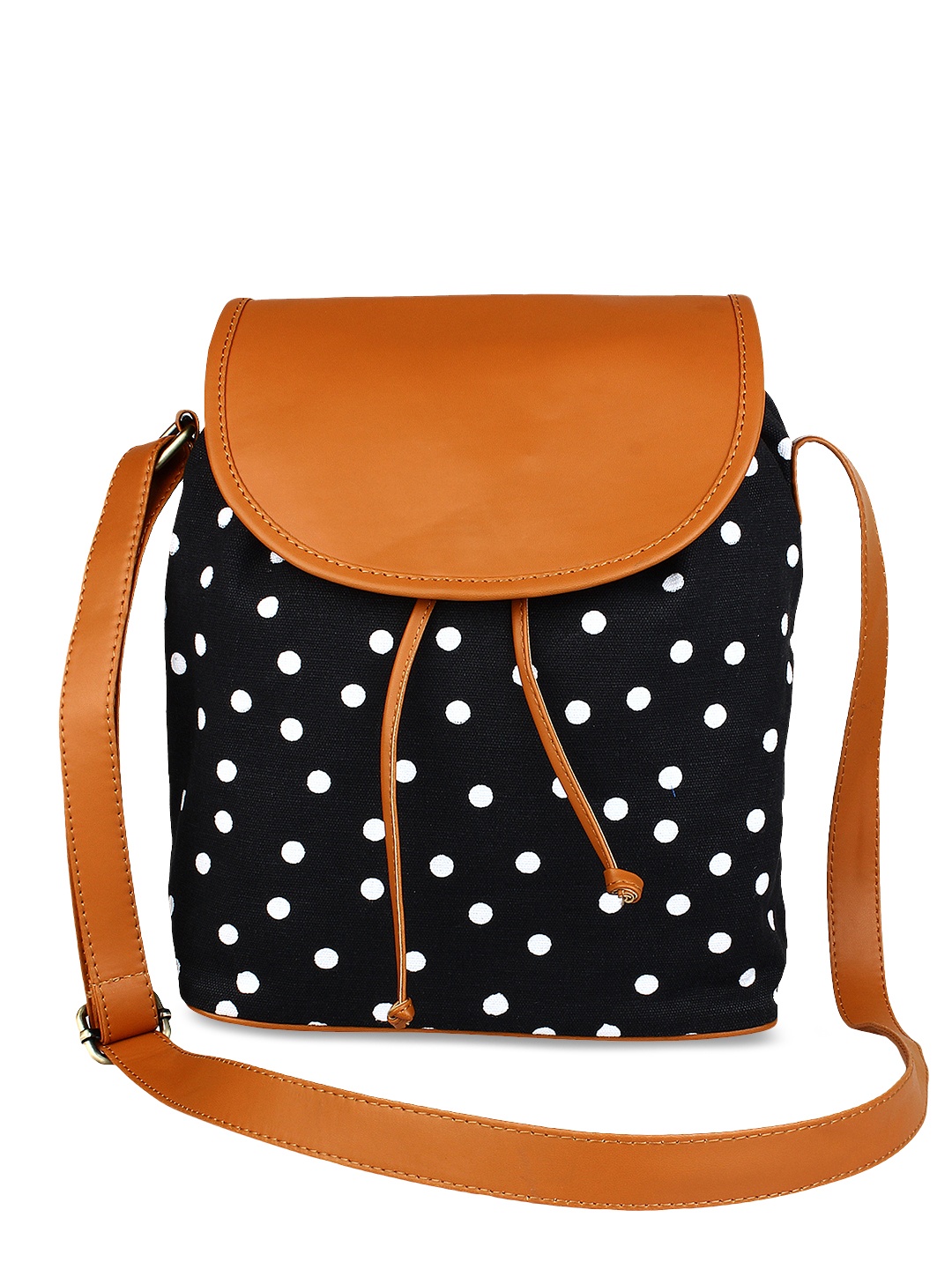 

Lychee bags Black Printed Sling Bag