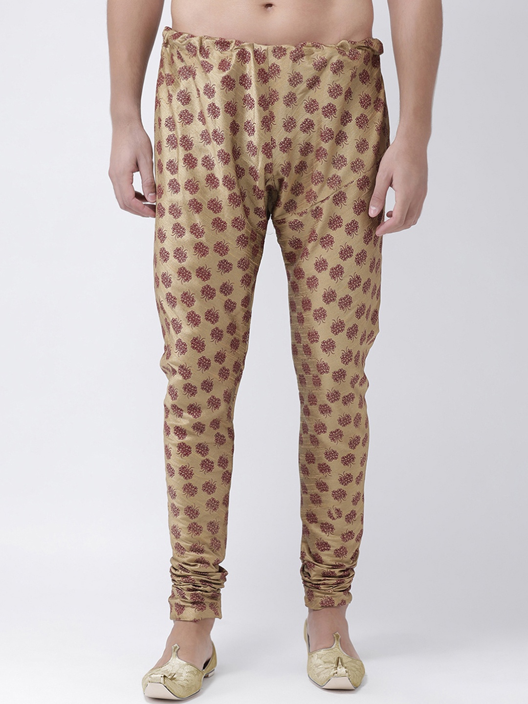 

DEYANN Men Brown Printed Silk Pyjamas