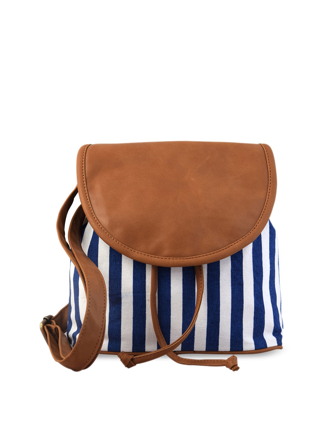

Lychee bags Blue & White Printed Sling Bag