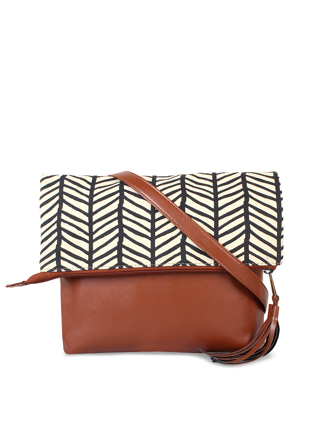 

Lychee bags White & Tan Printed Sling Bag