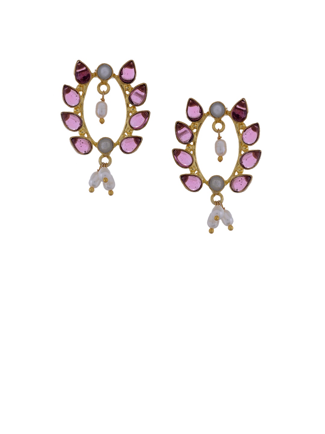 

Silvermerc Designs Silver-Plated & Red Oxidised Classic Drop Earrings