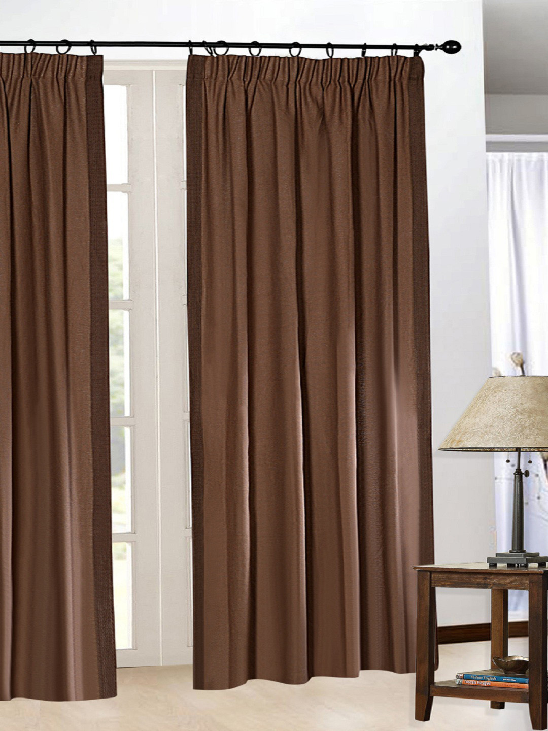 

Deco Window Brown Single Door Curtain