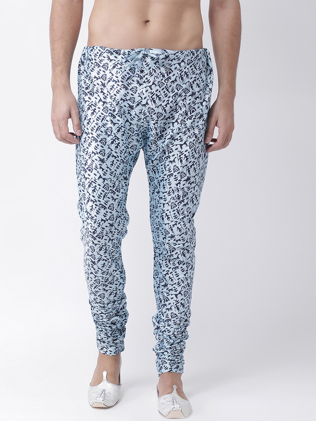 

DEYANN Men Blue Printed Churidar-Length Pyjama