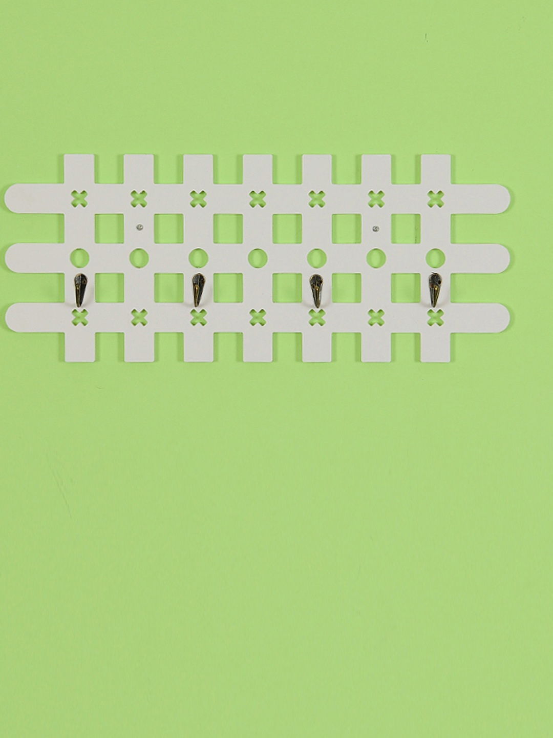 

Aapno Rajasthan White MDF Wall Shelf with Keyholders