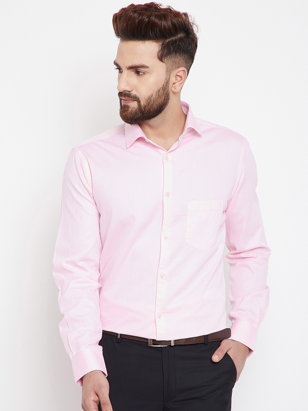 

Canary London Men Pink Smart Slim Fit Solid Formal Shirt
