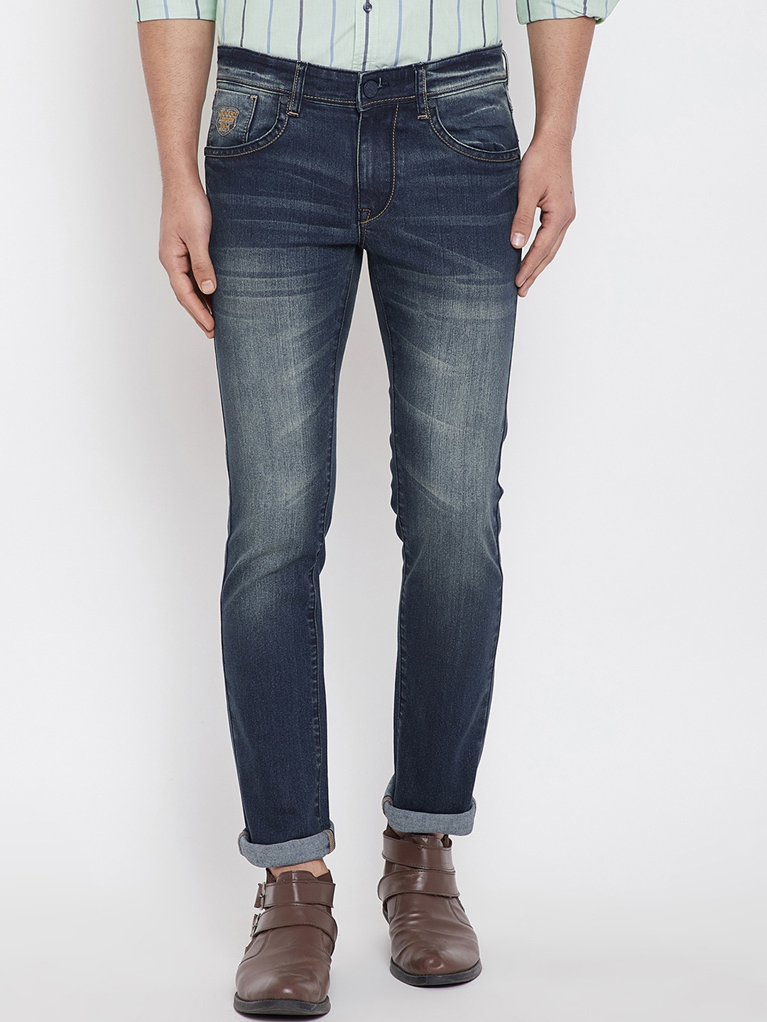 

Canary London Men Blue Slim Fit Mid-Rise Clean Look Stretchable Jeans
