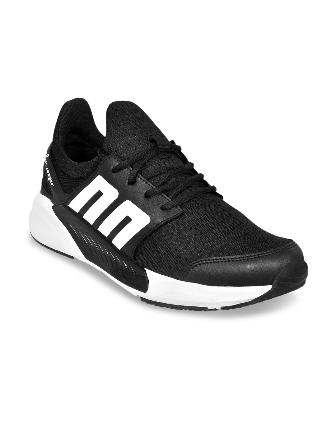 

Allen Cooper Men Black & White Running Shoes