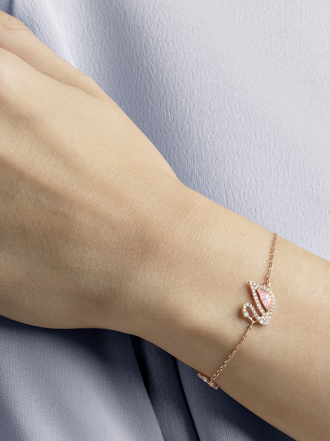 

SWAROVSKI Rose Gold Alloy Rose Gold-Plated Charm Bracelet