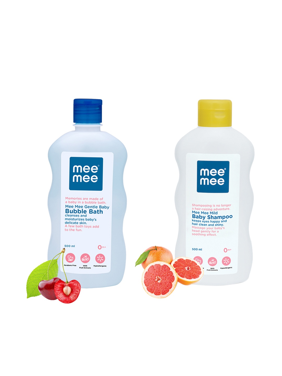 

MeeMee Pack of Gentle Baby Bubble Bath & Mild Baby Shampoo, White