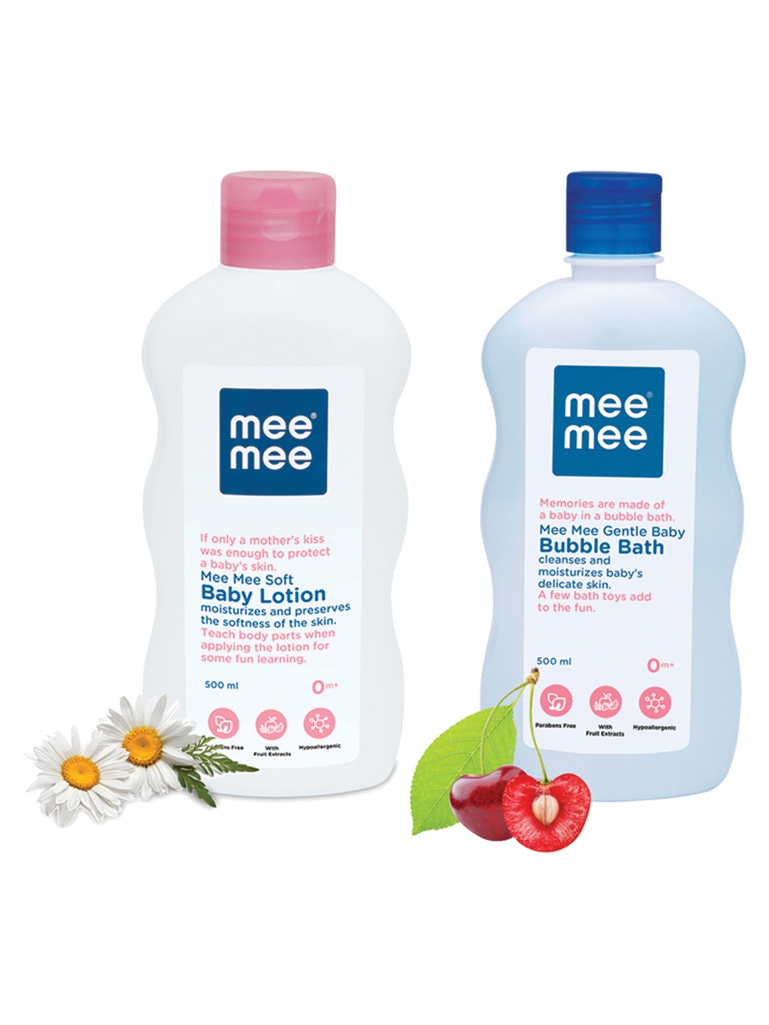 MeeMee White Pack of Soft Baby Lotion & Baby Bubble Bath