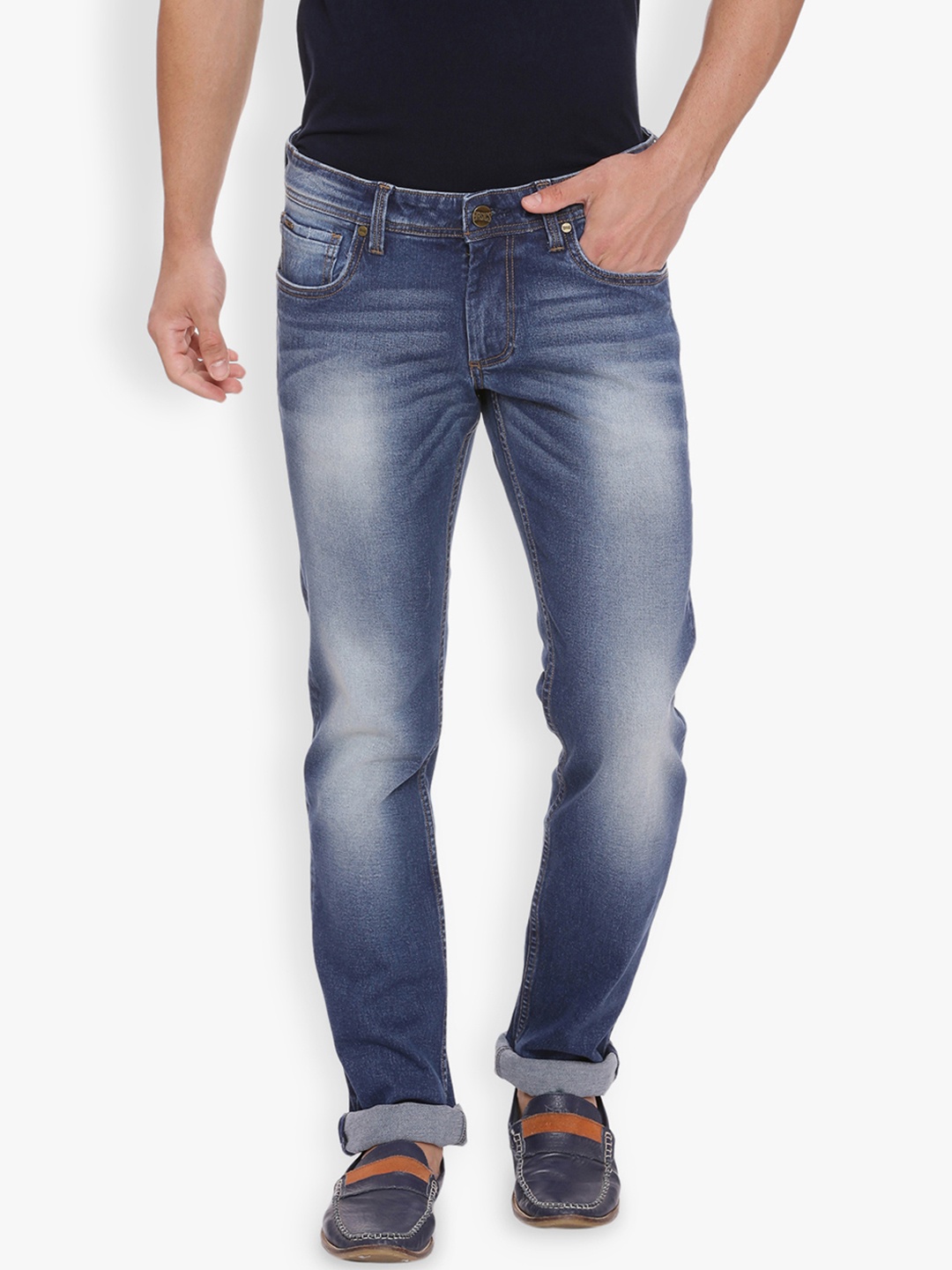 

Basics Men Blue Slim Fit Low-Rise Clean Look Stretchable Jeans
